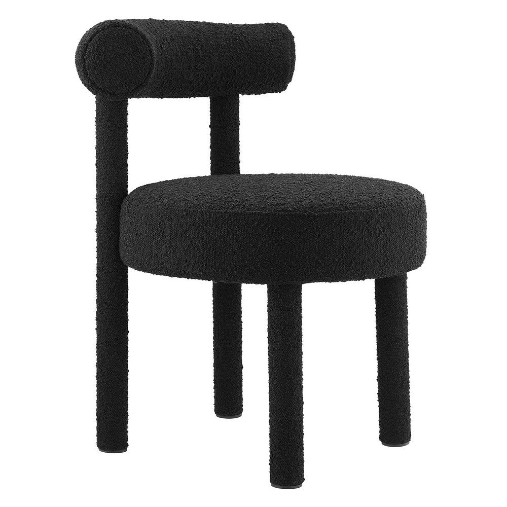 Toulouse Boucle Fabric Dining Chair - No Shipping Charges MDY-EEI-6387-BLK