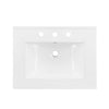 Modway Steamforge 24’’ Industrial Modern Bathroom Vanity in White Black with Ceramic Sink Basin 24.5 MDY-EEI-6413-WHI-BLK