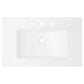 Modway Quantum Modern Bathroom Vanity with Ceramic Sink Basin and Storage Drawer 30’’ White Gold MDY-EEI-6427-WHI-GLD