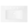 Modway Quantum Modern Bathroom Vanity with Ceramic Sink Basin and Storage Drawer 30’’ White Gold MDY-EEI-6427-WHI-GLD