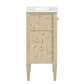 Modway Elysian 18’’ Wood Bathroom Vanity in White Burl with Ceramic Sink Basin MDY-EEI-6435-WHI-BUR