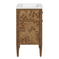 Modway Elysian 24’’ Burl Wood Bathroom Vanity in White Brown with Ceramic Sink Basin MDY-EEI-6440-WHI-BRN