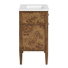 Modway Elysian 30’’ Burl Wood Bathroom Vanity in White Brown with Ceramic Sink Basin MDY-EEI-6444-WHI-BRN