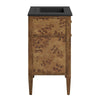 Modway Elysian 30’’ Burl Wood Bathroom Vanity in Black Brown with Ceramic Sink Basin MDY-EEI-6446-BLK-BRN