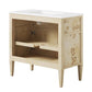 Modway Elysian 36’’ Wood Bathroom Vanity in White Burl with Ceramic Sink Basin MDY-EEI-6447-WHI-BUR