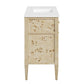 Modway Elysian Wood Bathroom Vanity in White Burl with Ceramic Basin 48’’ Single Sink MDY-EEI-6451-WHI-BUR