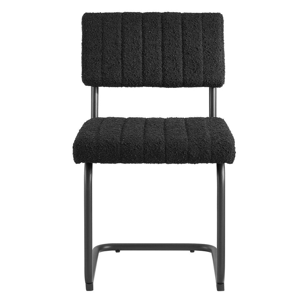 Parity Boucle Dining Side Chairs - Set of 2 - No Shipping Charges MDY-EEI-6469-BLK-BLK