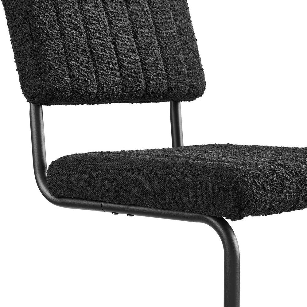 Parity Boucle Dining Side Chairs - Set of 2 - No Shipping Charges MDY-EEI-6469-BLK-BLK