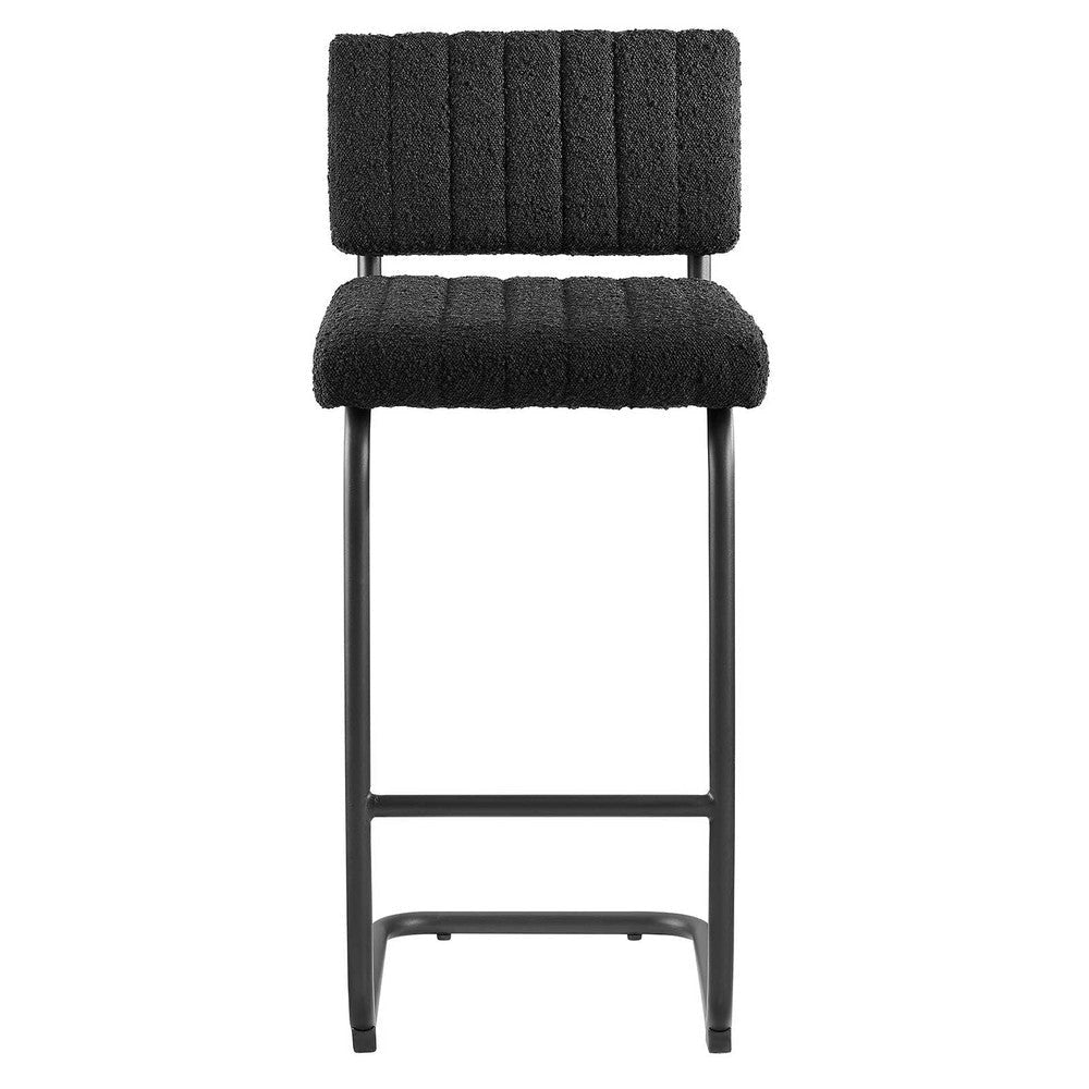 Parity Boucle Counter Stools - Set of 2 - No Shipping Charges MDY-EEI-6471-BLK-BLK