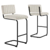 Modway EEI-6471-BLK-IVO Parity Boucle Counter Stools - Set of 2 Black Ivory MDY-EEI-6471-BLK-IVO