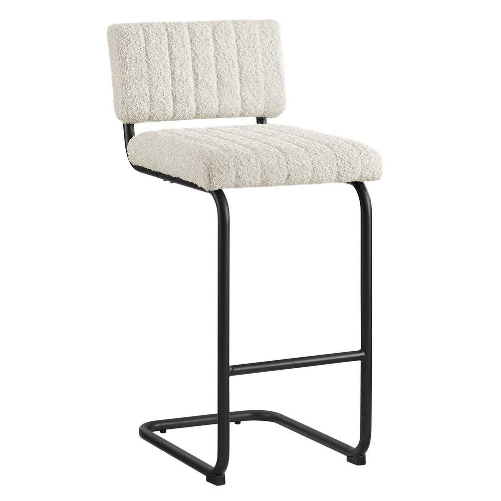 Modway EEI-6471-BLK-IVO Parity Boucle Counter Stools - Set of 2, Black Ivory