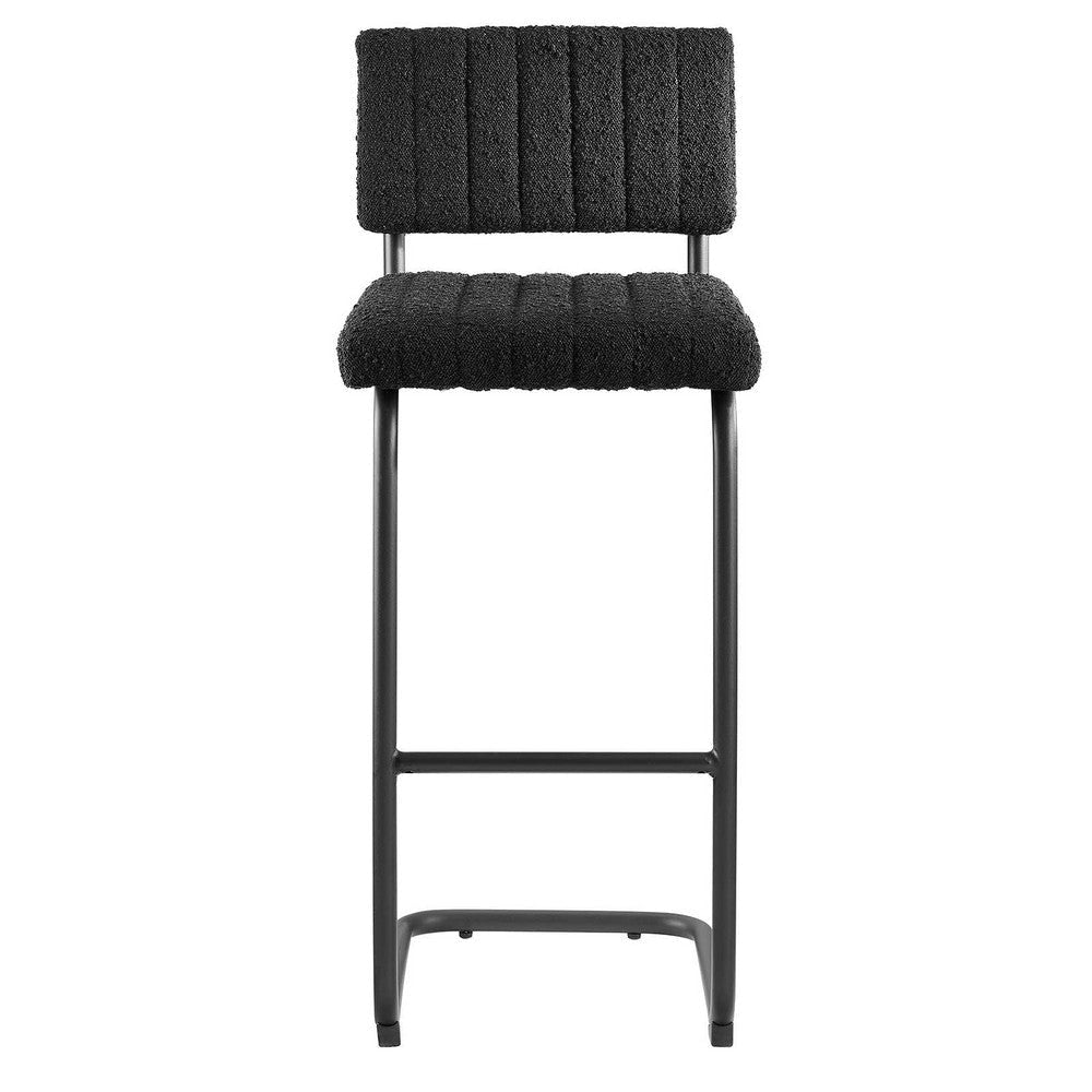 Modway EEI-6473-BLK-BLK Parity Boucle Bar Stools - Set of 2 Black Black MDY-EEI-6473-BLK-BLK