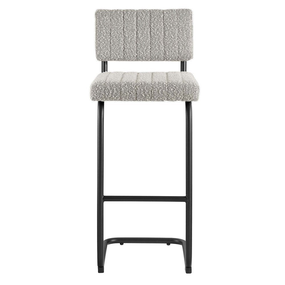 Modway EEI-6473-BLK-TAU Parity Boucle Bar Stools - Set of 2 Black Taupe MDY-EEI-6473-BLK-TAU