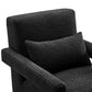 Mirage Boucle Upholstered Armchair - No Shipping Charges MDY-EEI-6475-BLK