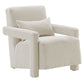 Modway Mirage Boucle Upholstered Living Room Accent Armchair in Ivory