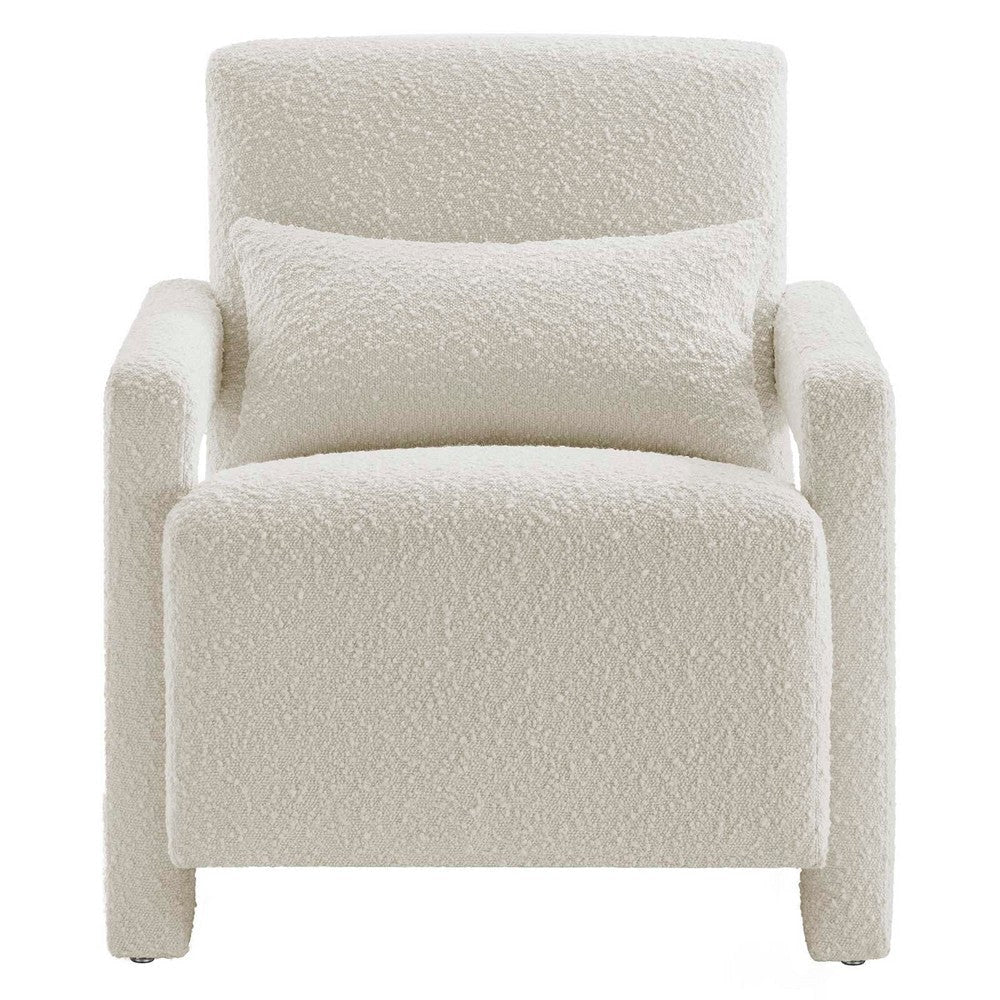 Mirage Boucle Upholstered Armchair - No Shipping Charges MDY-EEI-6475-IVO