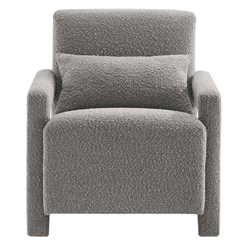 Modway Mirage Boucle Upholstered Living Room Accent Armchair in Light Gray MDY-EEI-6475-LGR