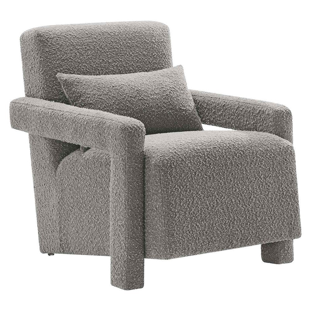 Modway Mirage Boucle Upholstered Living Room Accent Armchair in Light Gray