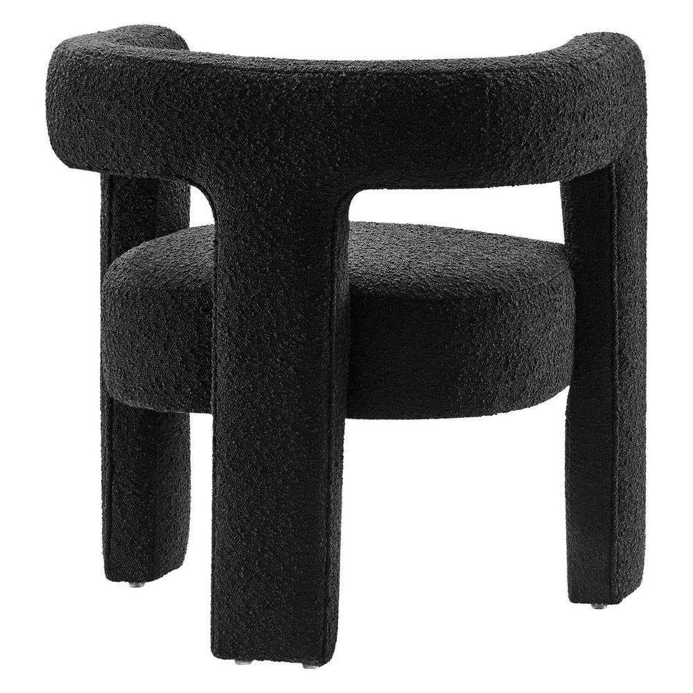 Kayla Boucle Upholstered Armchair - No Shipping Charges MDY-EEI-6479-BLK