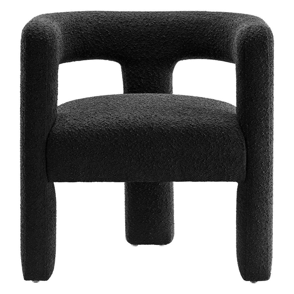 Kayla Boucle Upholstered Armchair - No Shipping Charges MDY-EEI-6479-BLK