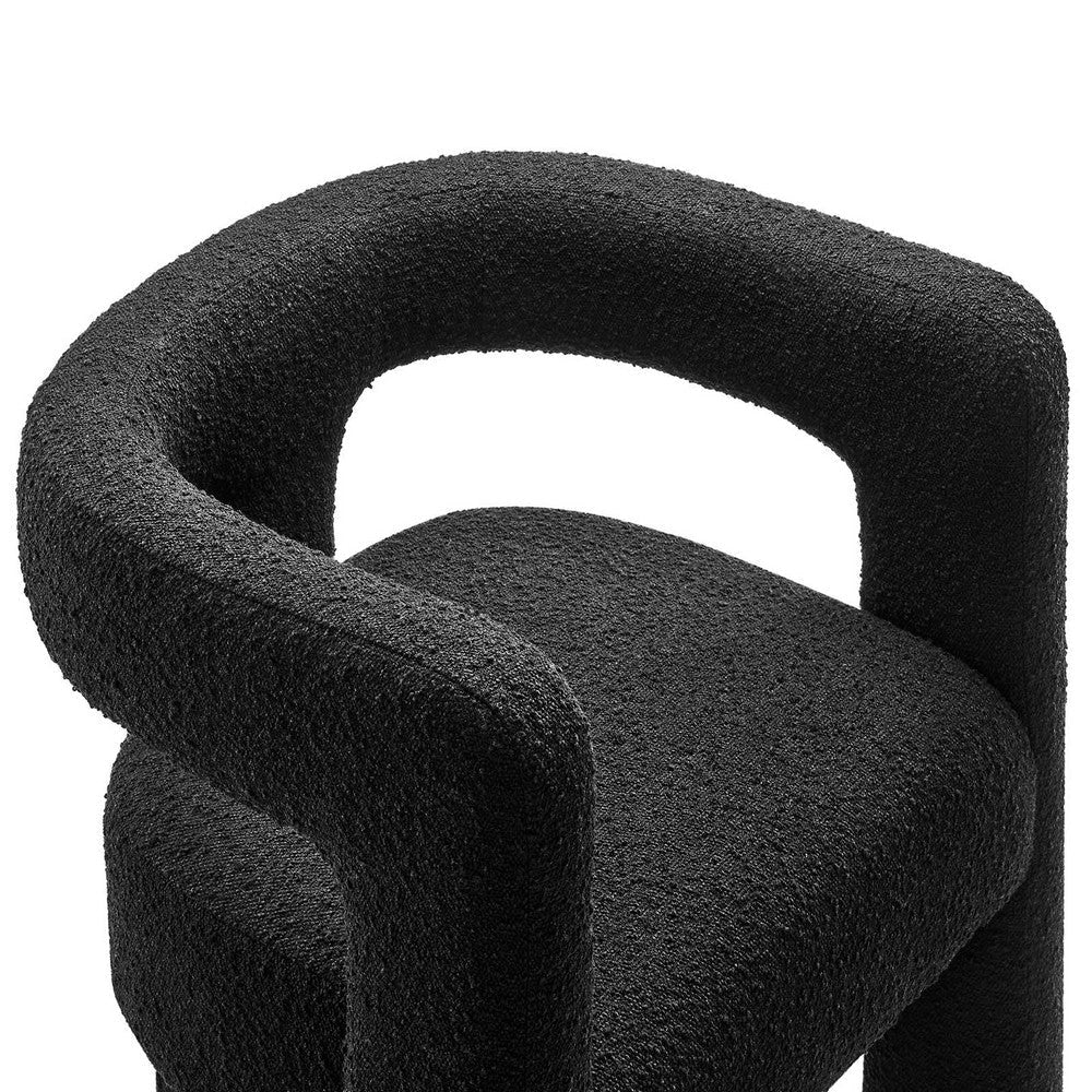 Kayla Boucle Upholstered Armchair - No Shipping Charges MDY-EEI-6479-BLK