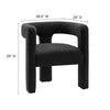 Kayla Boucle Upholstered Armchair - No Shipping Charges MDY-EEI-6479-BLK