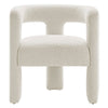 Modway Kayla Boucle Fabric Upholstered Living Room Accent Armchair in Ivory MDY-EEI-6479-IVO