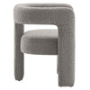 Modway Kayla Boucle Fabric Upholstered Living Room Accent Armchair in Light Gray MDY-EEI-6479-LGR