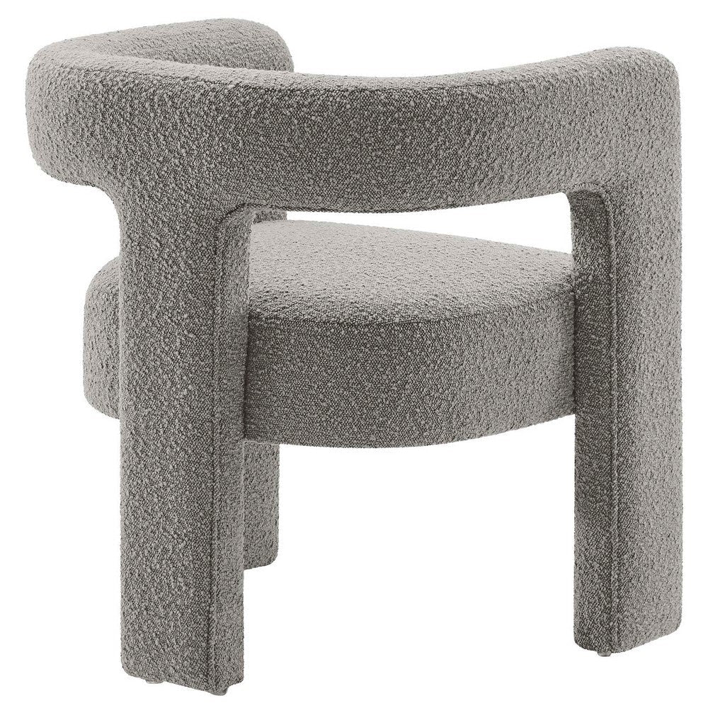 Kayla Boucle Upholstered Armchair - No Shipping Charges MDY-EEI-6479-BLK