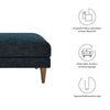 Modway EEI-6481-HEA Zoya Down Filled Overstuffed Ottoman Navy Fabric MDY-EEI-6481-HEA