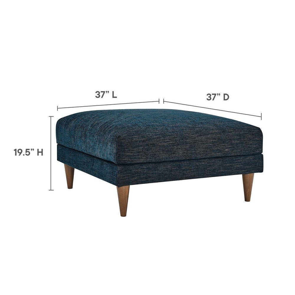 Modway EEI-6481-HEA Zoya Down Filled Overstuffed Ottoman Navy Fabric MDY-EEI-6481-HEA