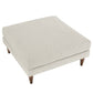 Modway EEI-6481-HEI Zoya Down Filled Overstuffed Ottoman Ivory Fabric MDY-EEI-6481-HEI