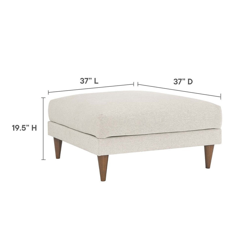 Modway EEI-6481-HEI Zoya Down Filled Overstuffed Ottoman Ivory Fabric MDY-EEI-6481-HEI