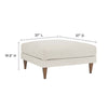 Modway EEI-6481-HEI Zoya Down Filled Overstuffed Ottoman Ivory Fabric MDY-EEI-6481-HEI