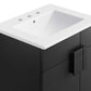 Modway Miles Vanity 24 Inch White Black MDY-EEI-6482-WHI-BLK