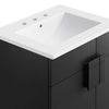 Modway Miles Vanity 24 Inch White Black MDY-EEI-6482-WHI-BLK