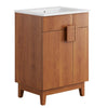 Modway Miles Vanity, 24 Inch, White Walnut