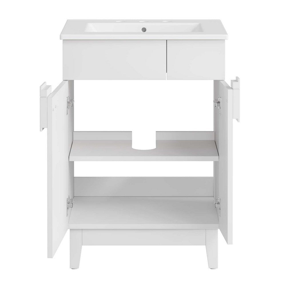 Modway Miles Vanity 24 Inch White White MDY-EEI-6482-WHI-WHI