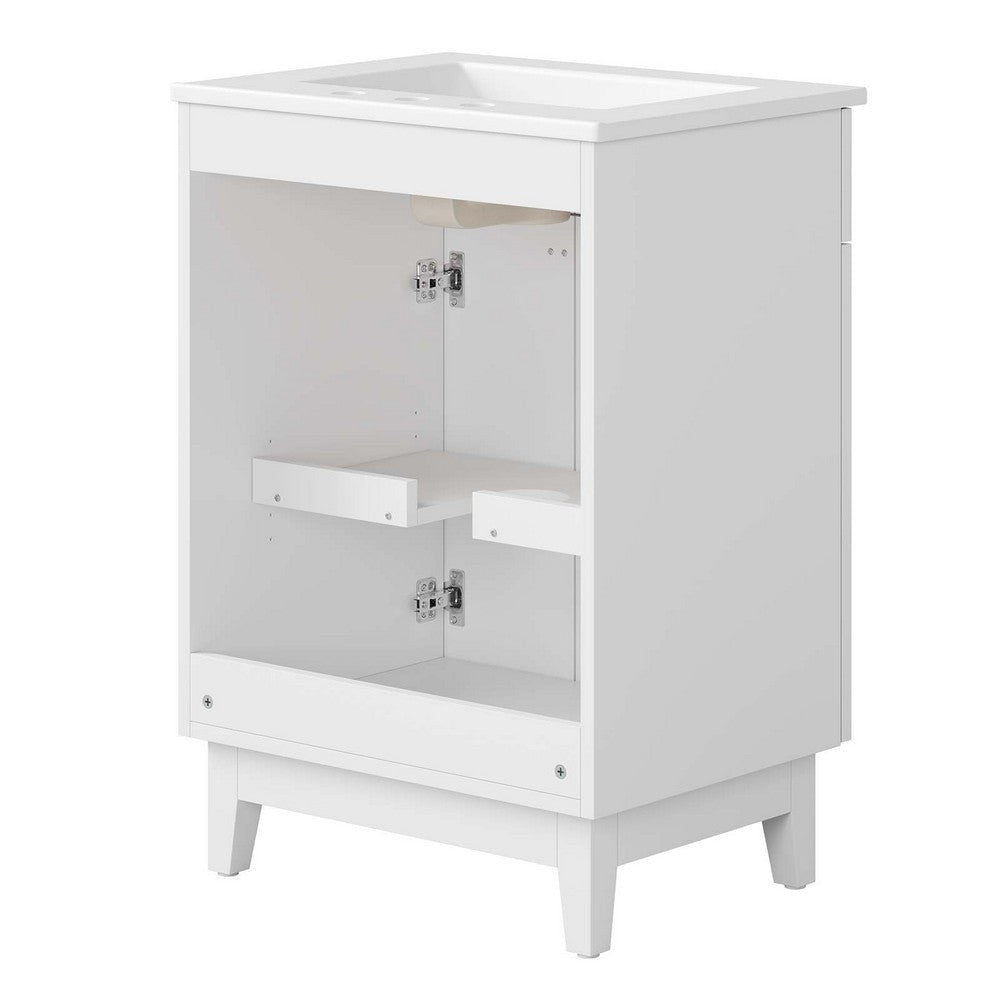 Modway Miles Vanity 24 Inch White White MDY-EEI-6482-WHI-WHI