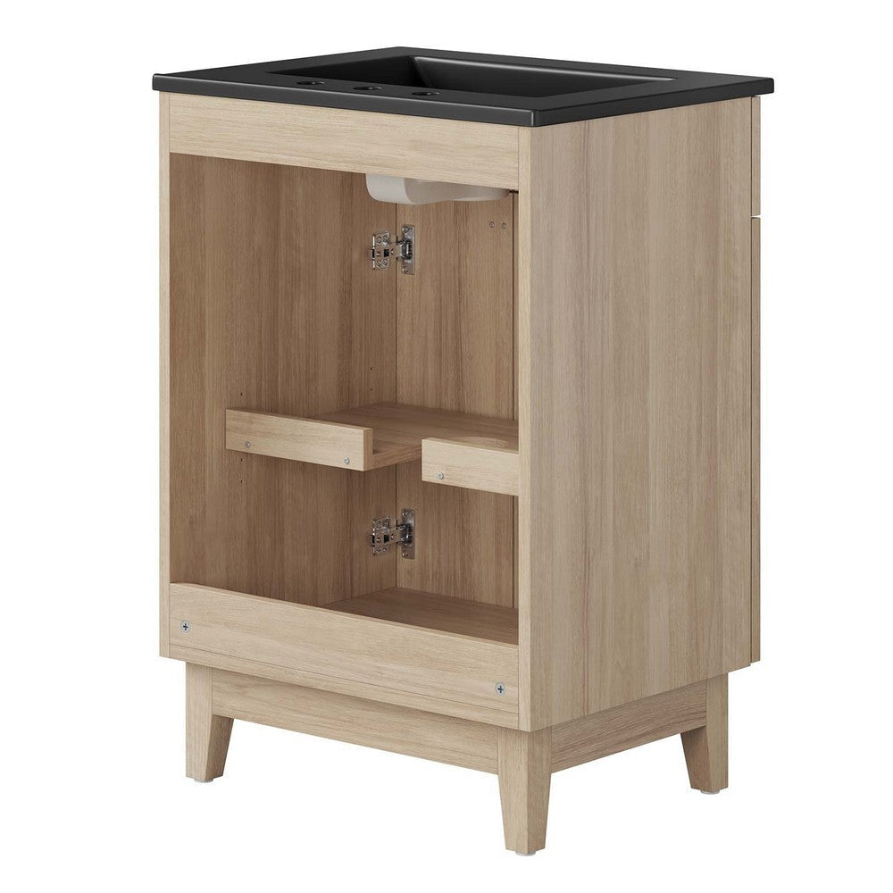 Modway Miles Vanity 24 Inch Black Oak MDY-EEI-6483-BLK-OAK