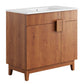 Modway Miles Vanity, 36 Inch, White Walnut