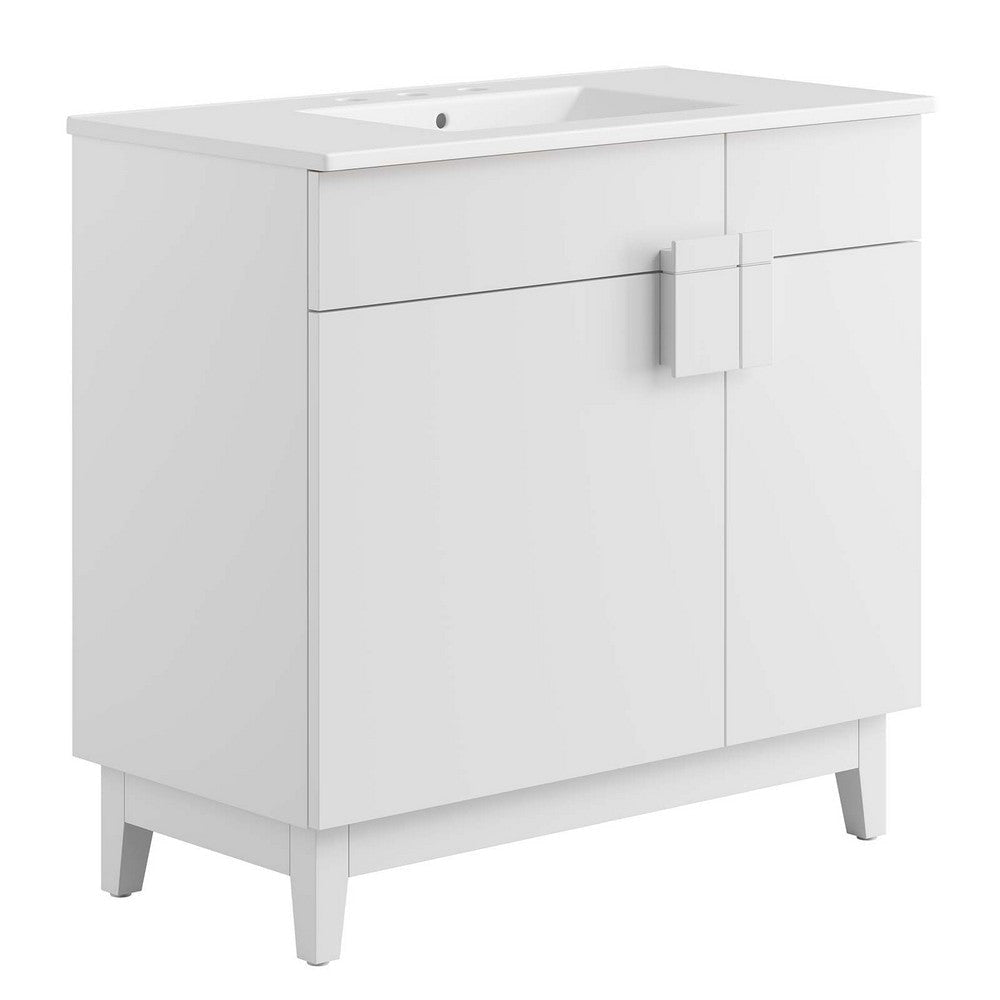 Modway Miles Vanity, 36 Inch, White White