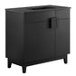 Modway Miles Vanity, 36 Inch, Black Black