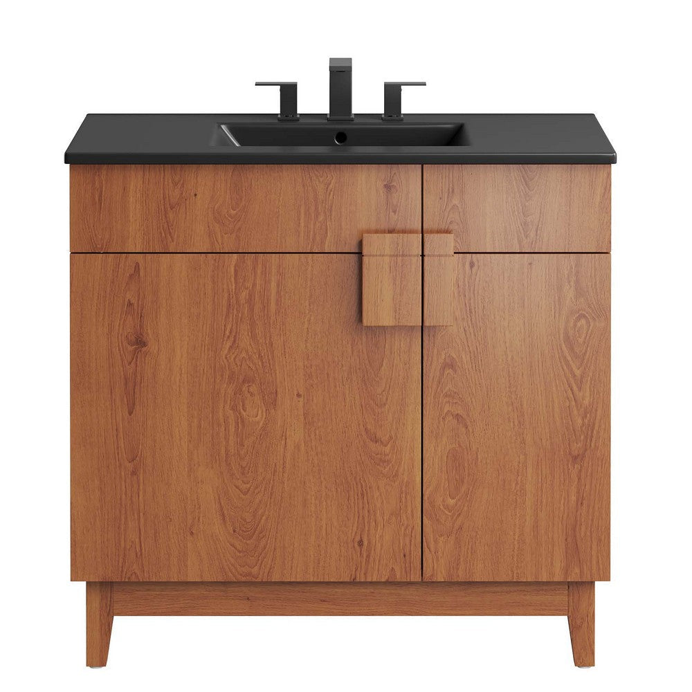 Modway Miles Vanity 36 Inch Black Walnut MDY-EEI-6485-BLK-WAL