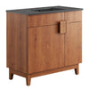 Modway Miles Vanity, 36 Inch, Black Walnut