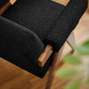 Modway Lyra Living Room Modern Accent Lounge Chair with Boucle Fabric in Black MDY-EEI-6502-BLK