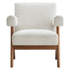 Modway Lyra Living Room Modern Accent Lounge Chair with Boucle Fabric in Ivory MDY-EEI-6502-IVO