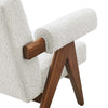 Modway Lyra Living Room Modern Accent Lounge Chair with Boucle Fabric in Ivory MDY-EEI-6502-IVO