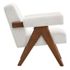 Modway Lyra Living Room Modern Accent Lounge Chair with Heathered Ivory Fabric MDY-EEI-6503-HEI