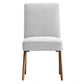 Modway Lyra Dining Room Side Chair with Heathered Woven Set of 2 Light Gray Fabric MDY-EEI-6509-HLG